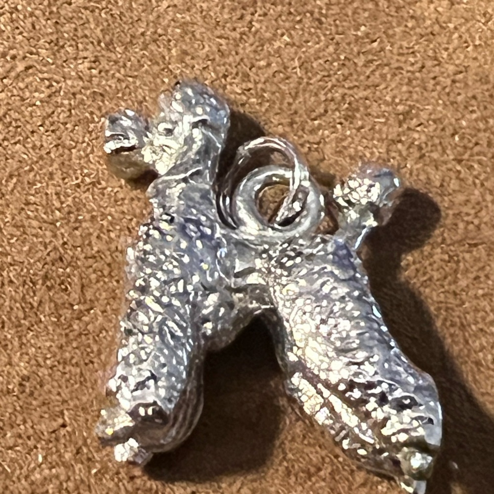 Silver Poodle Small Pet Charm Pendant